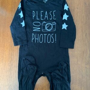 😊FREE😊 PL Baby Black Footies size 9m